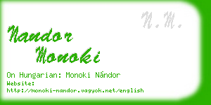 nandor monoki business card